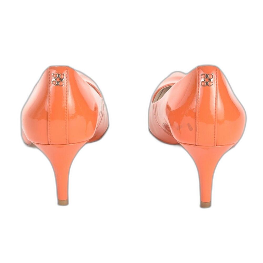 Coach Women's Lizzy Patent Leather Pump Bright Orange 3" Heel Size US/8 - Picture 4 of 10